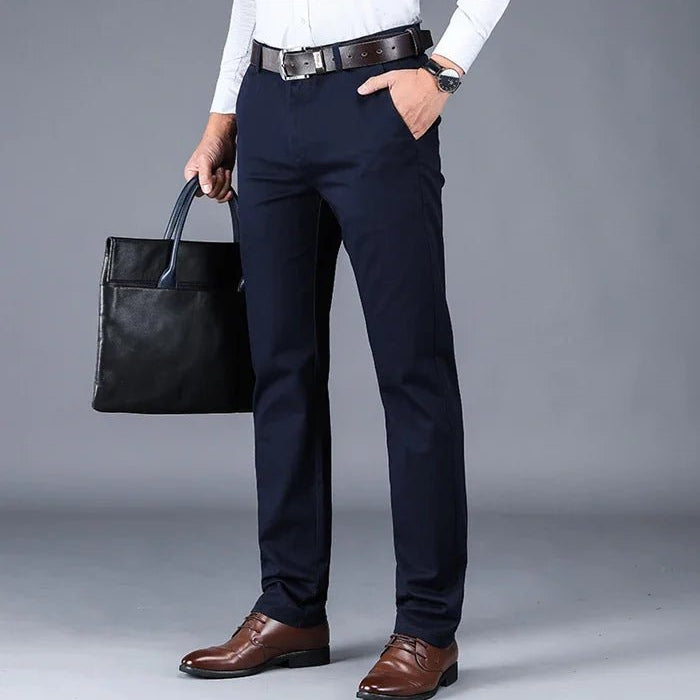 Cotton classic smart - casual pants - Antonios