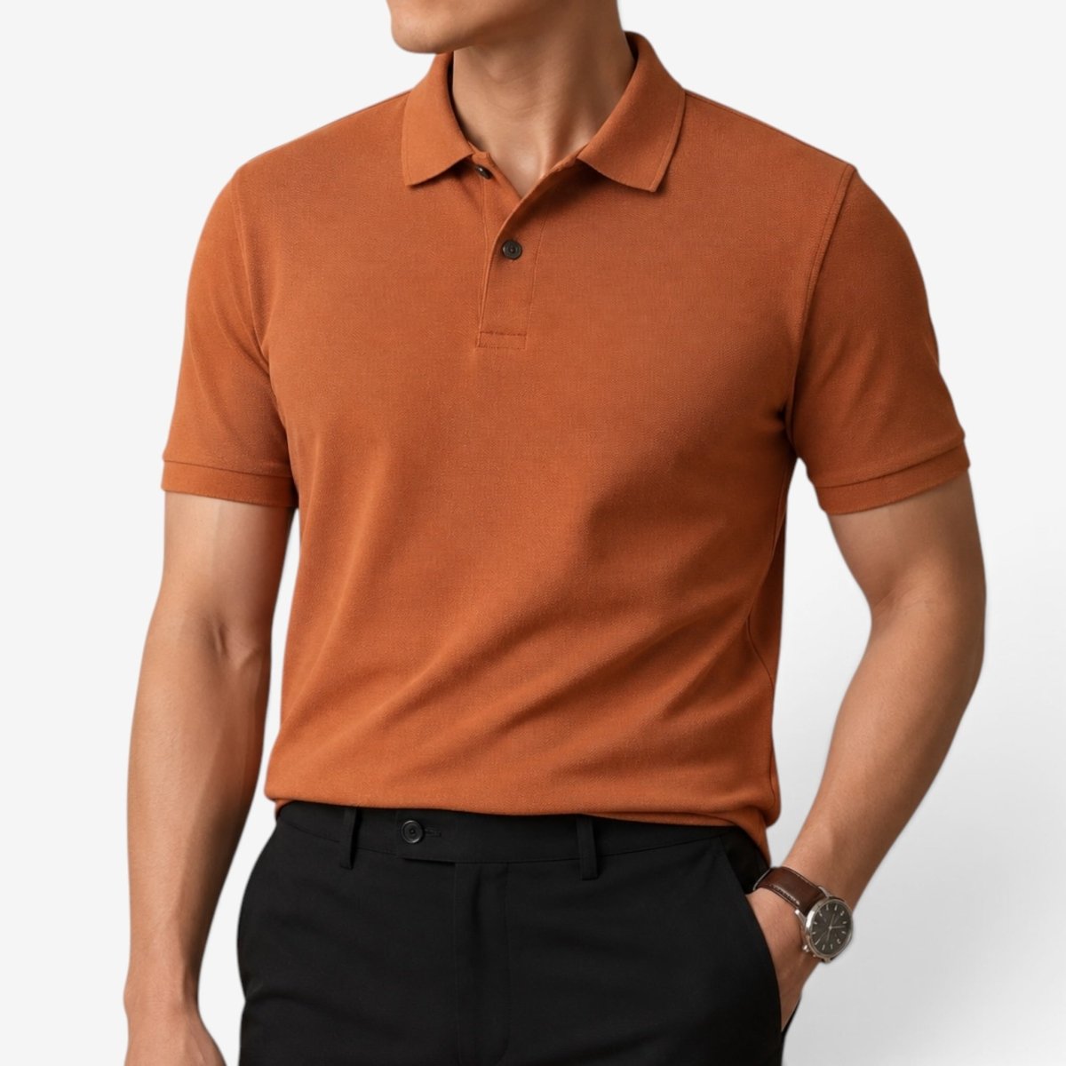 Cotton golf polo shirt - AntoniosClothing - Dark gray