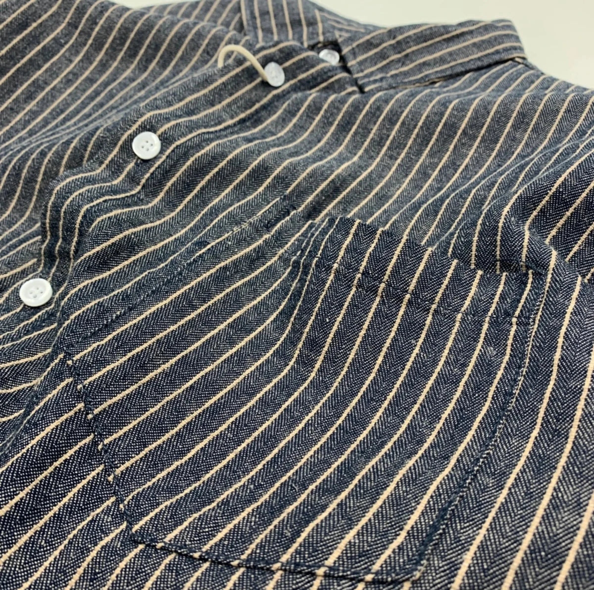 Cotton linen striped long sleeve shirt - Antonios