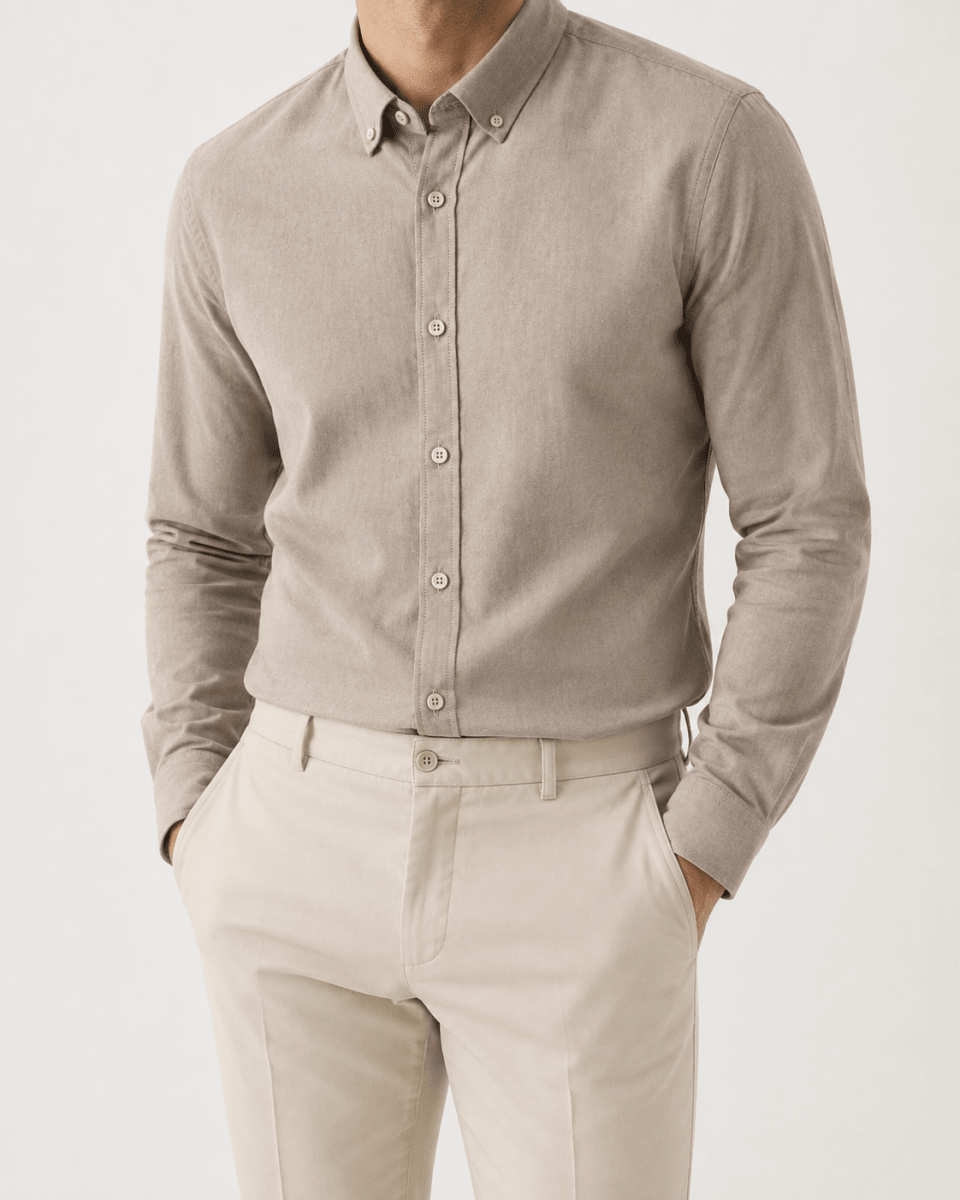 Cotton oxford sweat-wicking slim fit shirt - AntoniosClothing - Navy blue