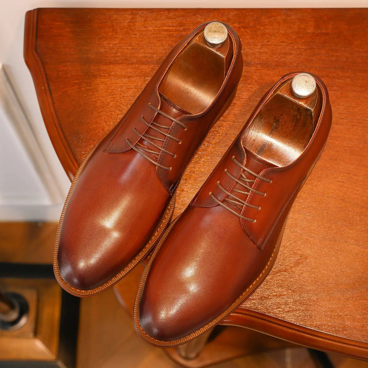 Derby formal business shoes made of genuine leather - Antonios