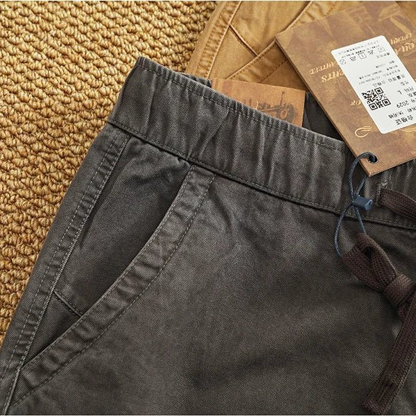 Drawstring cotton short pants - Antonios