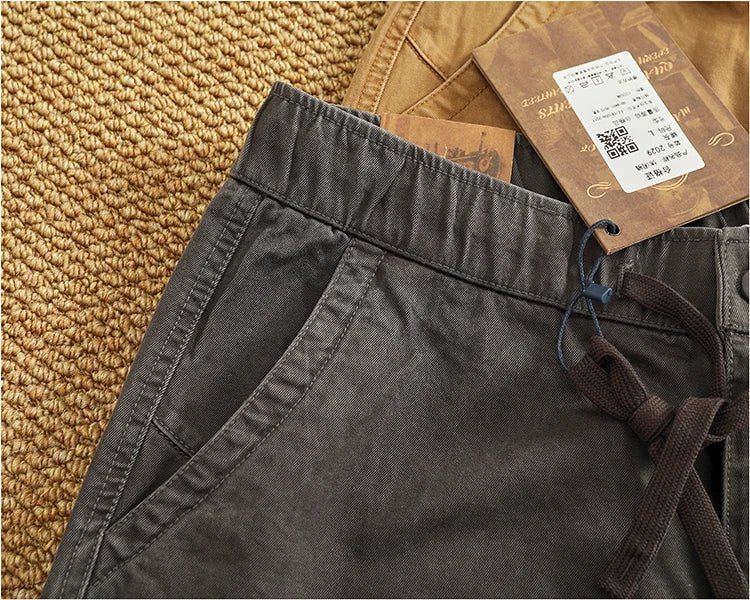 Drawstring cotton short pants - Antonios