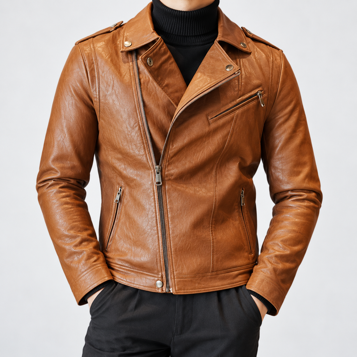 ECO leather jacket — Coffee2