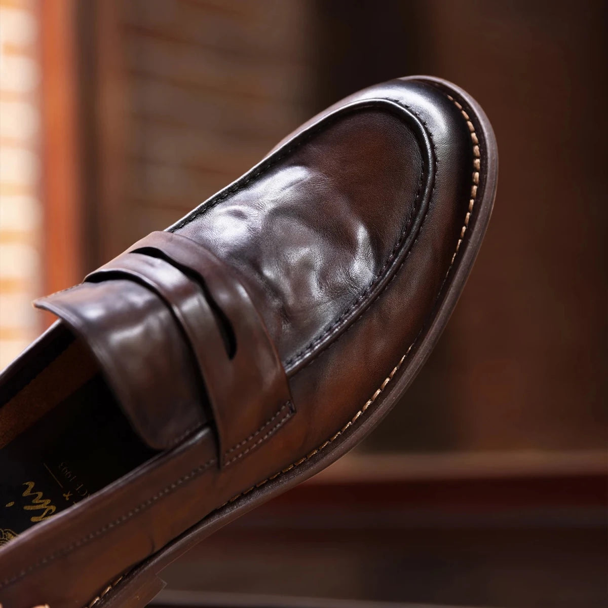 Elegant genuine leather loafers - Antonios