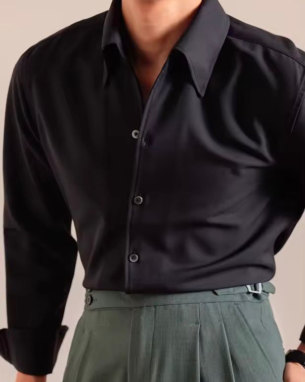 Elegant set black+black (shirt+trousers) - Antonios