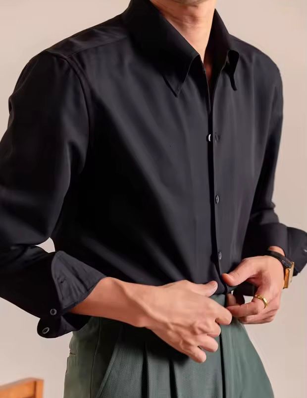 Elegant set black+black (shirt+trousers) - Antonios