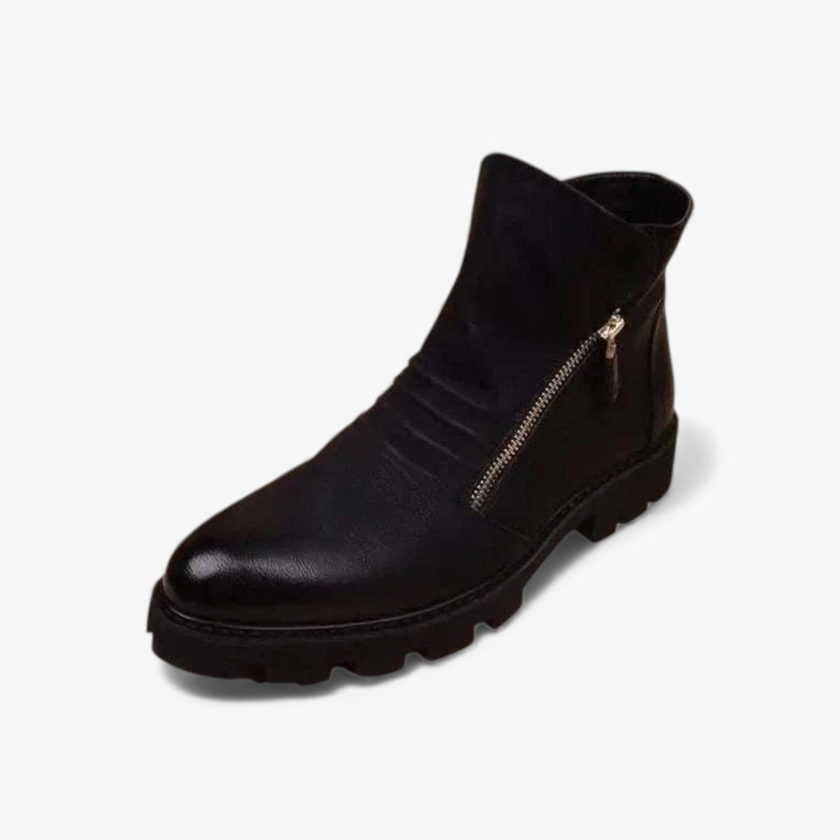 Fashion leather chelsea boots with zipper - Antonios