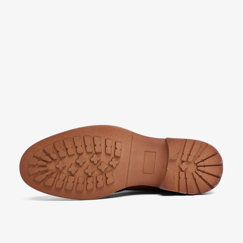 Fleece - lined leather brogue boot - Antonios