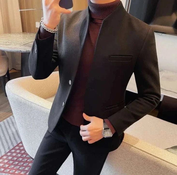 Formal blazer with round collar - Antonios