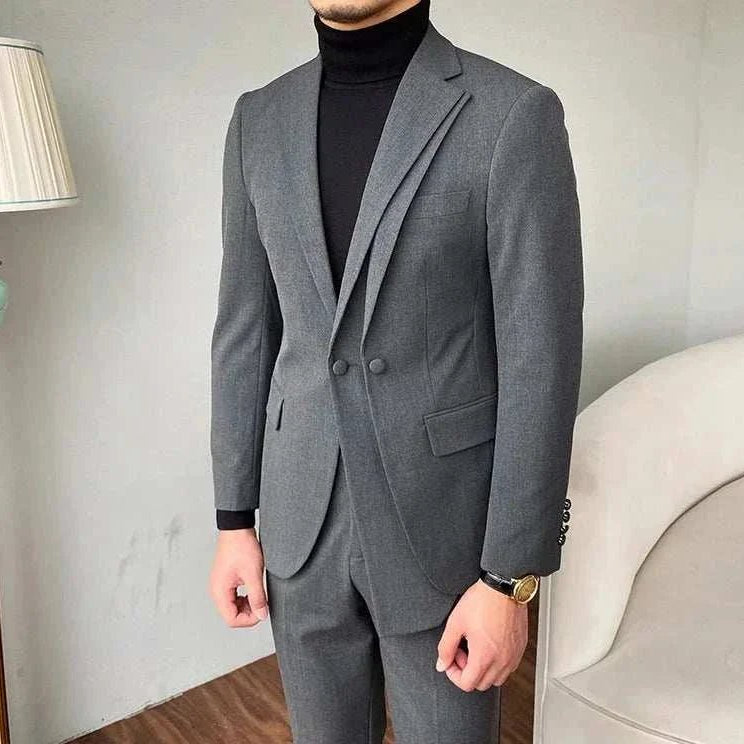 Formal elegant premium suit 2 piece (blazer + pants) - Antonios