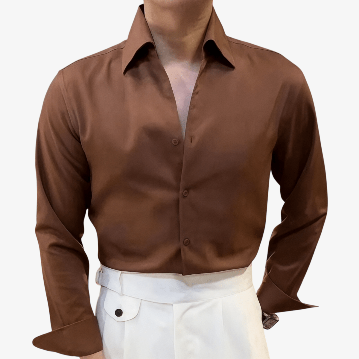 Full burgundy - brown smart - casual outfit (shoes+suit+shirt) - Antonios