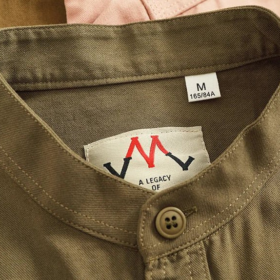 Gentleman stand collar cotton pullover - Antonios