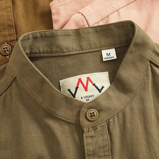 Gentleman stand collar cotton pullover - Antonios