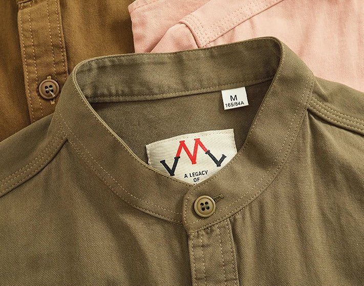 Gentleman stand collar cotton pullover - Antonios