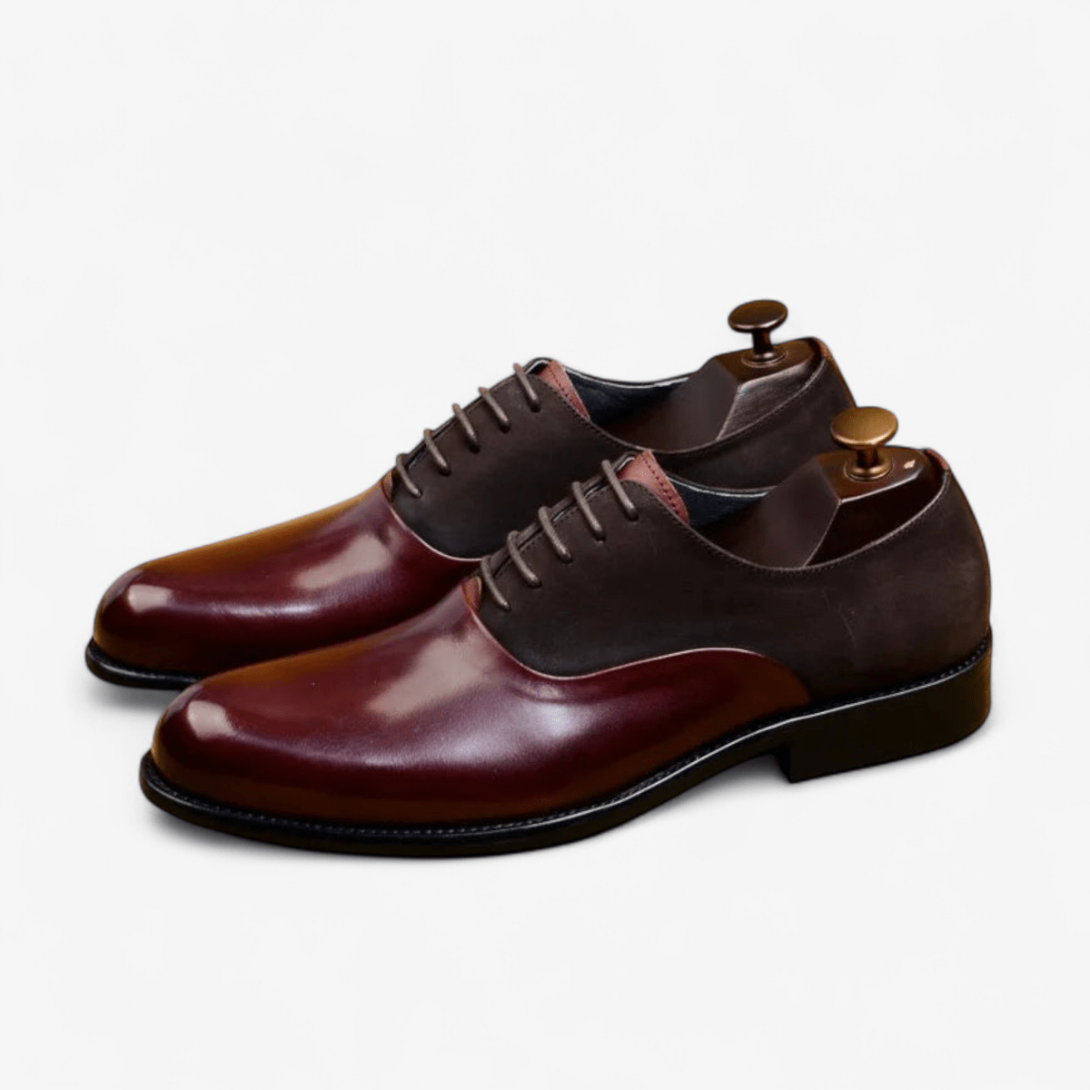 Genuine leather brogue elegant shoes - Antonios