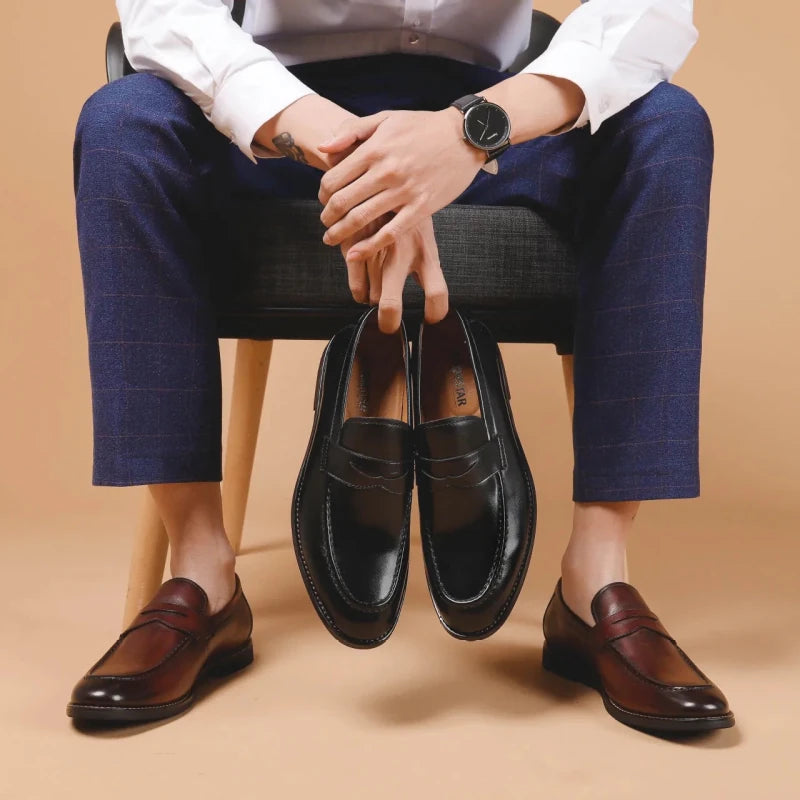 Genuine leather business dress shoes - Antonios