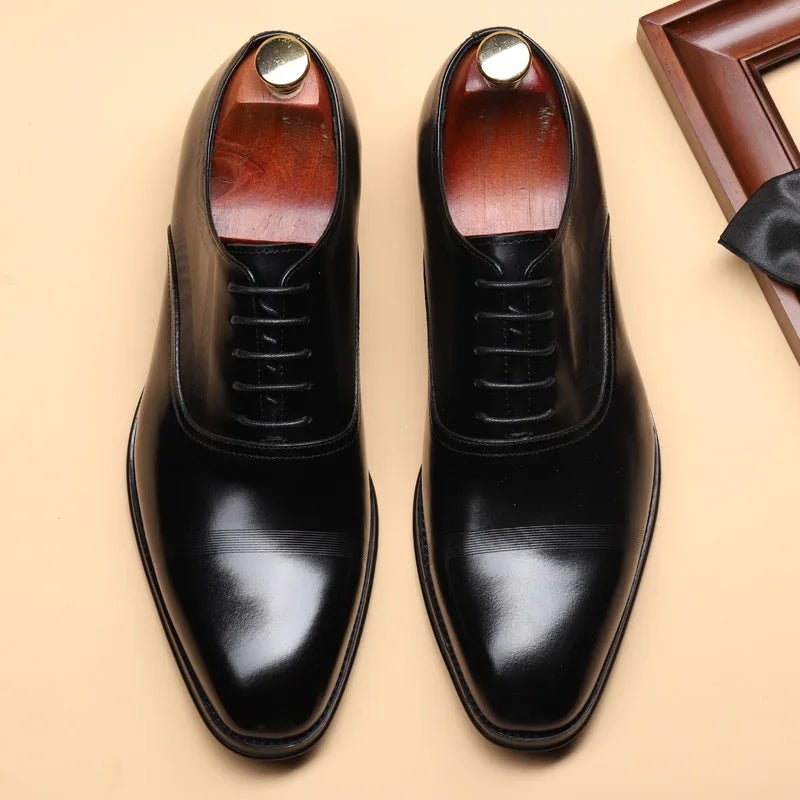 Genuine leather formal pointed toe shoes - Antonios