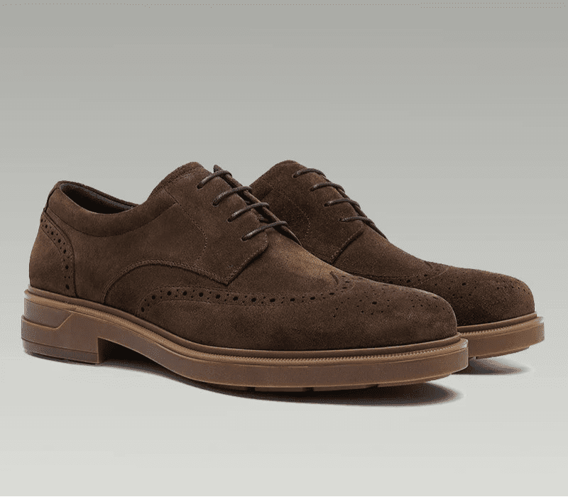Genuine suede cow leather derby shoes - Antonios