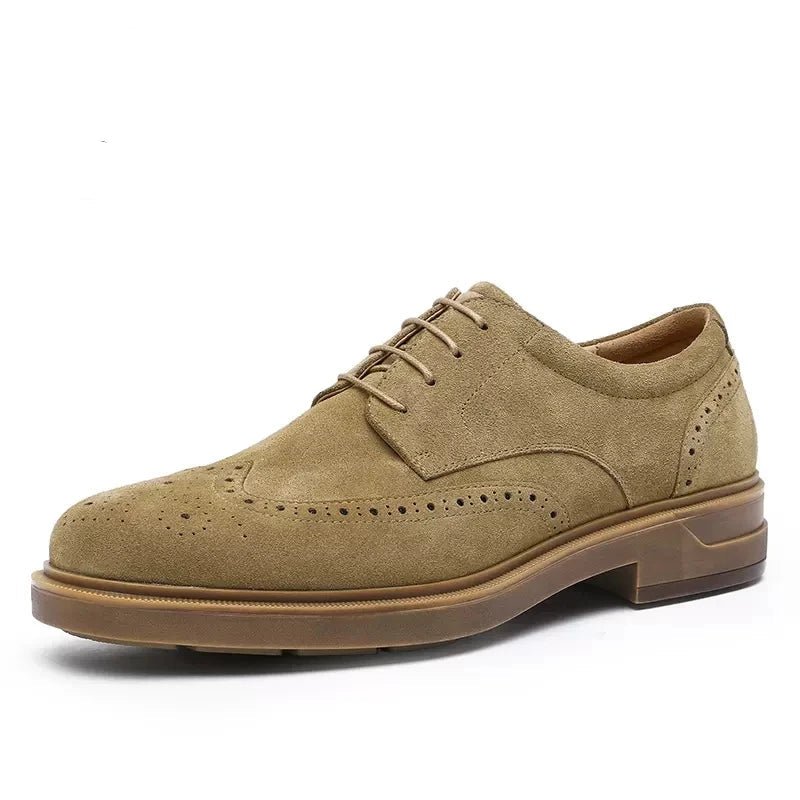 Genuine suede cow leather derby shoes - Antonios