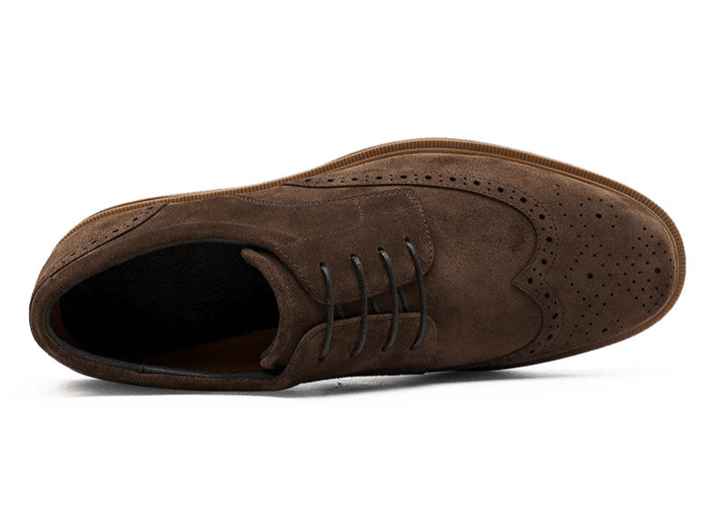 Genuine suede cow leather derby shoes - Antonios