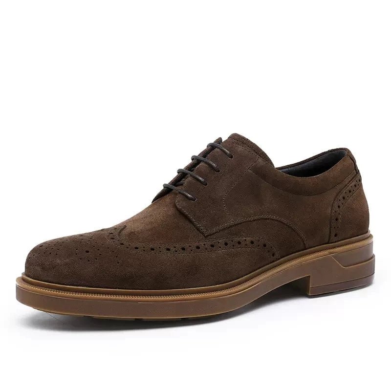 Genuine suede cow leather derby shoes - Antonios