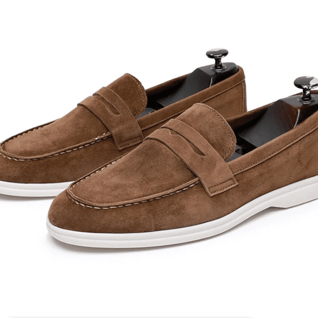 Genuine suede leather slip - on loafer - Antonios