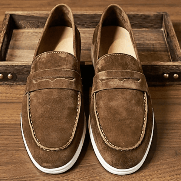 Genuine suede leather slip - on loafer - Antonios