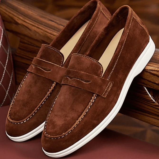 Genuine suede leather slip - on loafer - Antonios