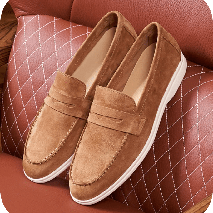 Genuine suede leather slip - on loafer - Antonios