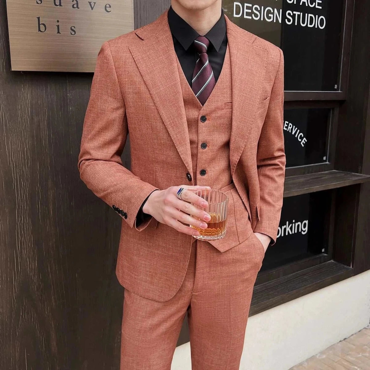 Groom wedding 3 piece suit - Antonios