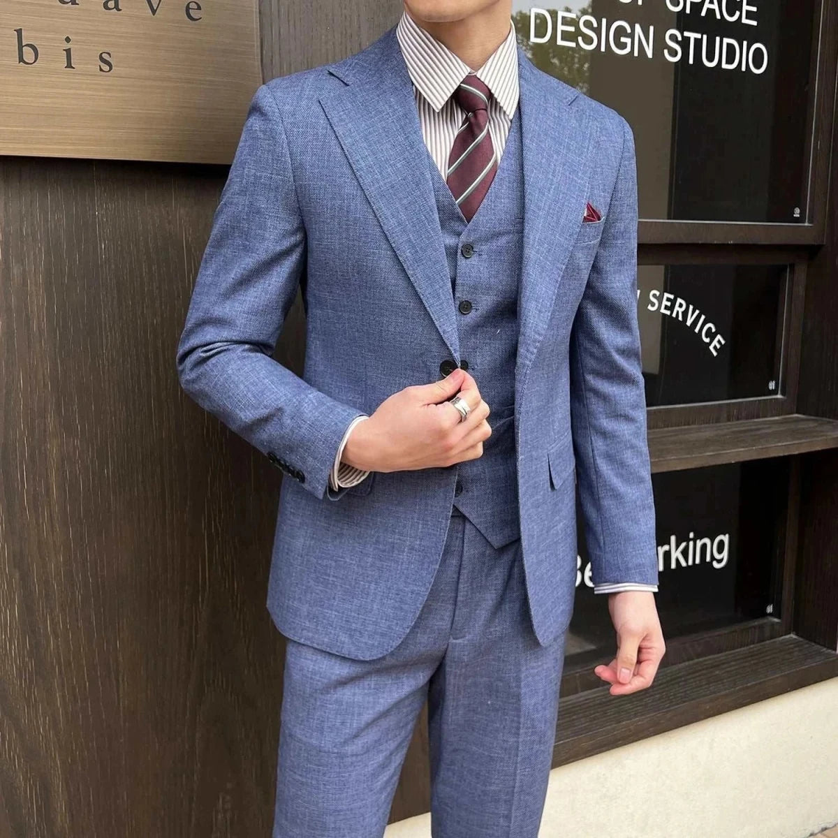 Groom wedding 3 piece suit - Antonios