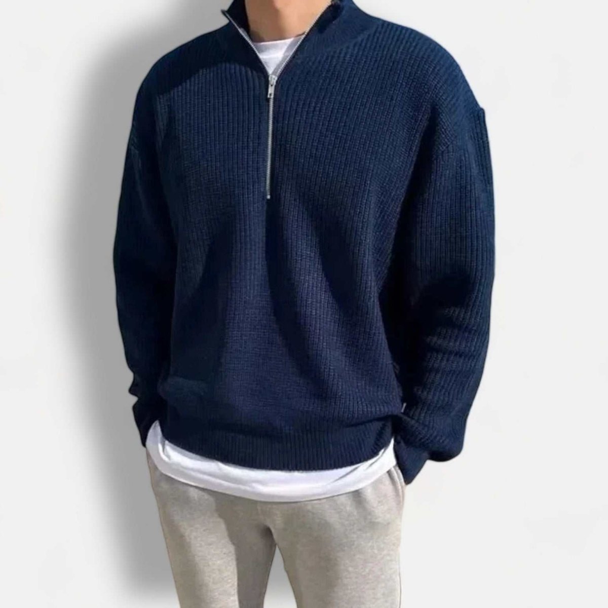 Half - high zipper autumn sweater - Antonios