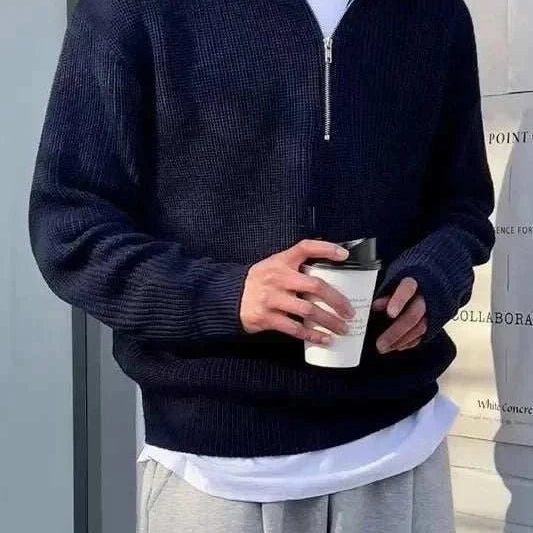 Half - high zipper autumn sweater - Antonios