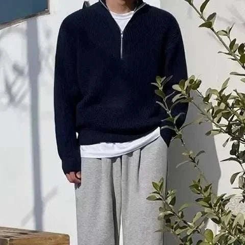 Half - high zipper autumn sweater - Antonios