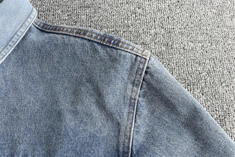 Heavyweight double pocket denim shirt - Antonios