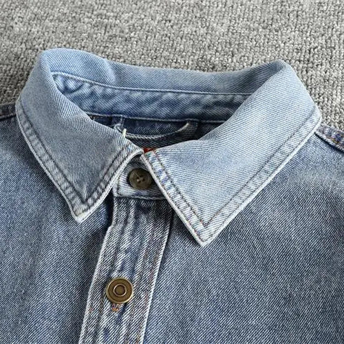 Heavyweight double pocket denim shirt - Antonios