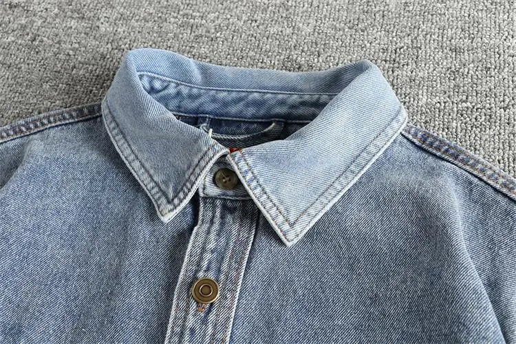 Heavyweight double pocket denim shirt - Antonios