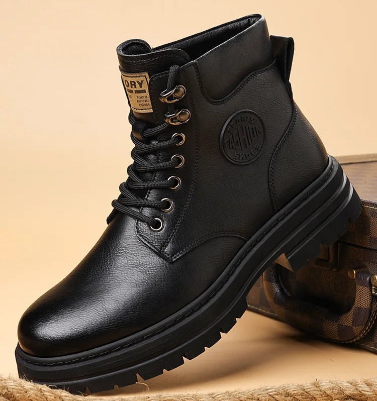 High - top genuine leather boots - Antonios