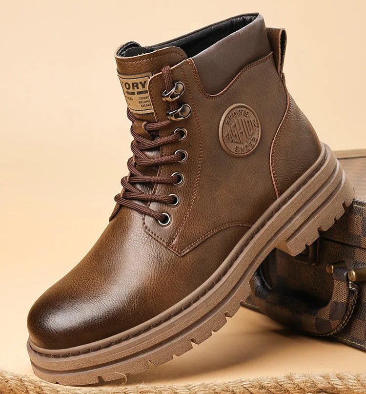 High - top genuine leather boots - Antonios