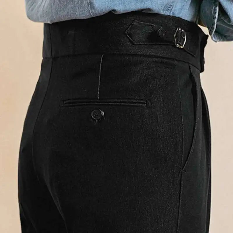 High - waist office black trousers - Antonios