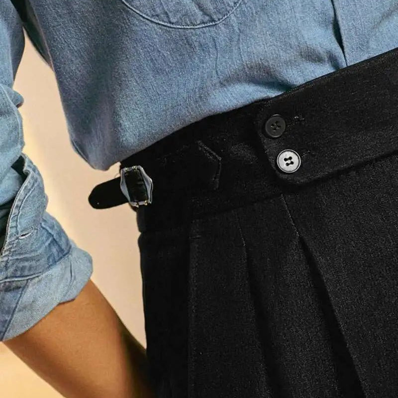 High - waist office black trousers - Antonios