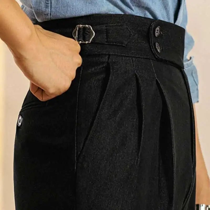 High - waist office black trousers - Antonios