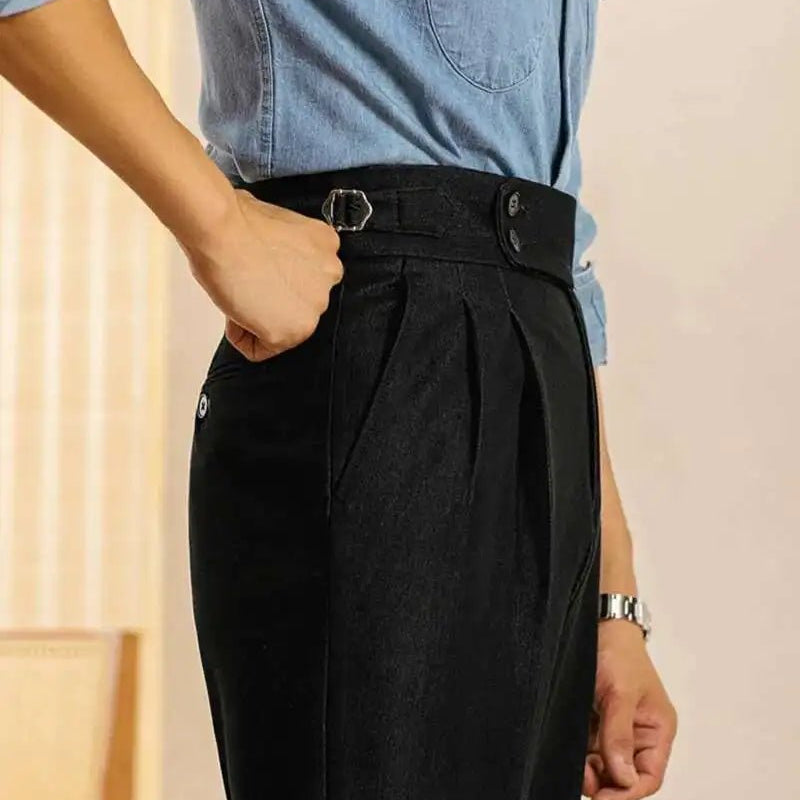 High - waist office black trousers - Antonios