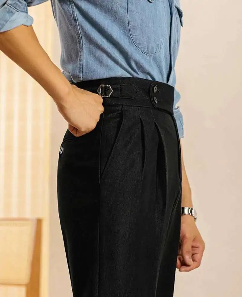 High - waist office black trousers - Antonios