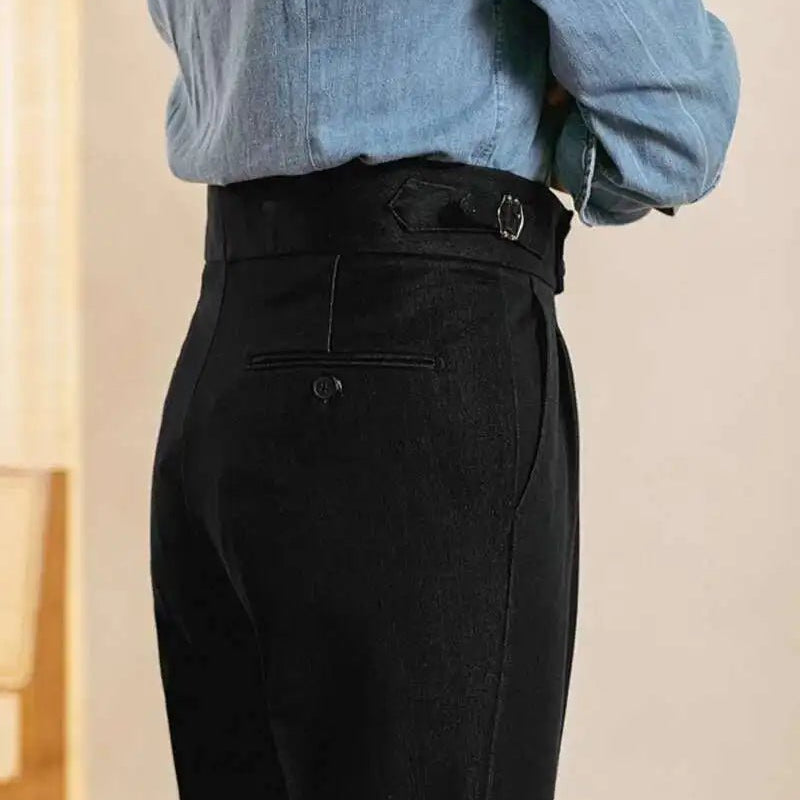 High - waist office black trousers - Antonios