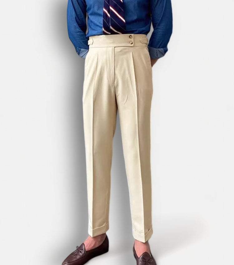 High - waist slim straight trousers - Antonios