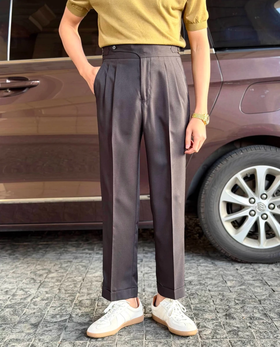 High - waist thin naples trousers - Antonios