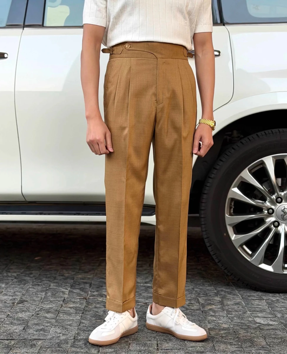 High - waist thin naples trousers - Antonios