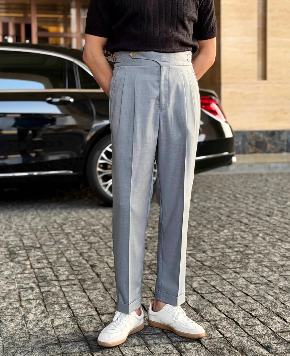 High - waist thin naples trousers - Antonios